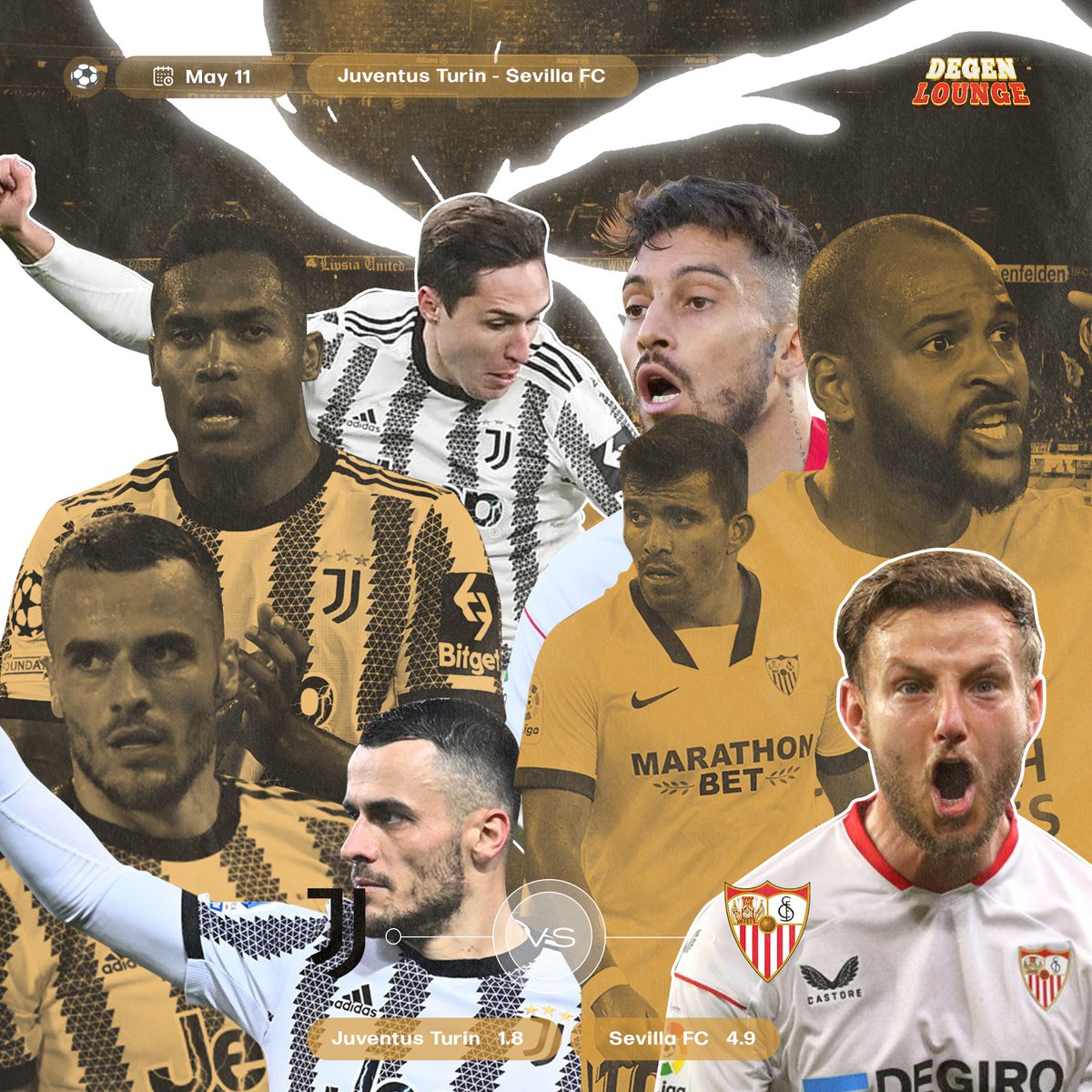 DegenWinCasino's tweet photo. Watch the big match between #JuventusSevilla  &amp; guess who will be the winner https://t.co/BqIe4xiMEI

👉 Join us on our community:
https://t.co/EK7hB8Swxy…

💰 Claim extra bonus: https://t.co/Qe0KaUhmrS https://t.co/q73qbQwDpe