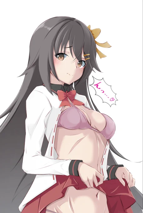 ふーん、エッチじゃんJK榛名(skeb途中絵)
