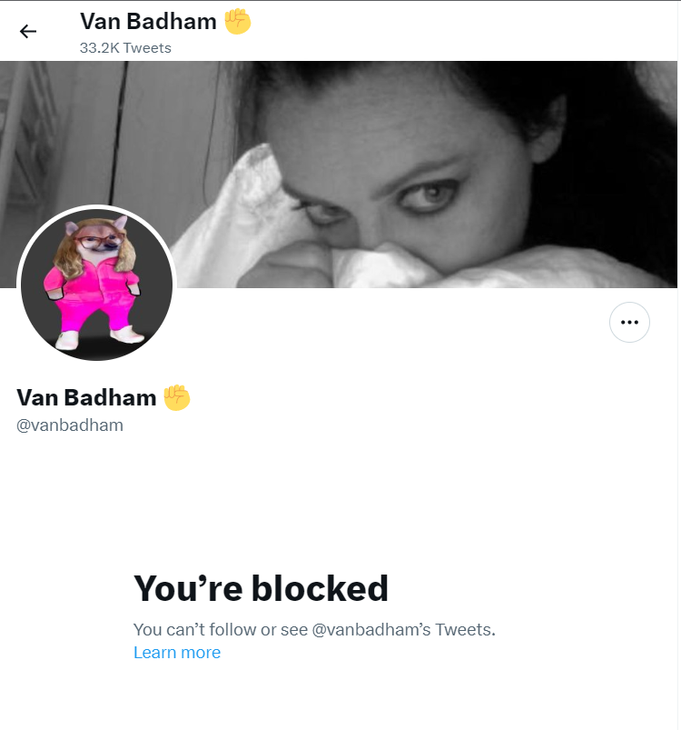 LolsysL's tweet photo. I've heard this name, but as far as I'm aware, never interacted. #VanBadham Are they just a ham that's gone off, badly 😂😂😂 https://t.co/nUWqauKytc