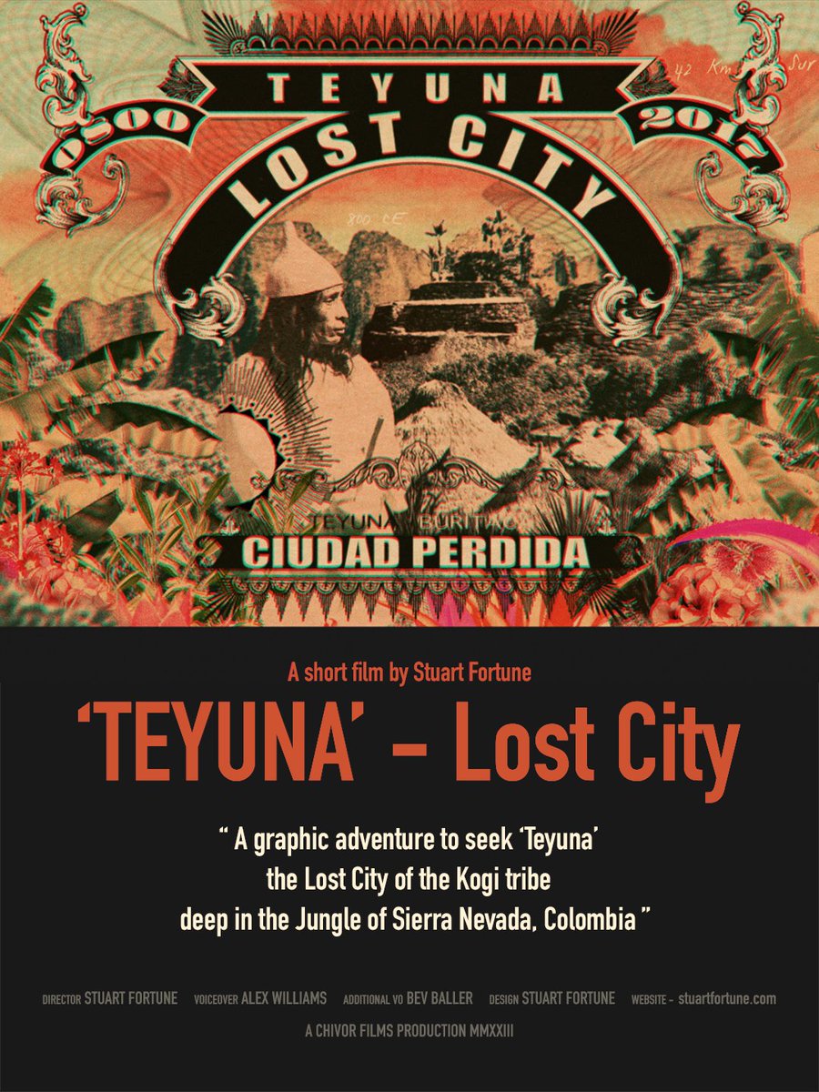 AILondonFF's tweet photo. Teyuna, Lost City – Stuart Fortune @stu_fortune 

A graphic adventure to seek ‘Teyuna’ the Lost City of the Kogi tribe, deep in the Jungle of Sierra Nevada, Colombia. 

Screening at LISFF on June 5th, at 5pm, at @PhoenixCinema!

Tickets here: https://t.co/hcjcF9jmAU https://t.co/8vli7Iv4SQ