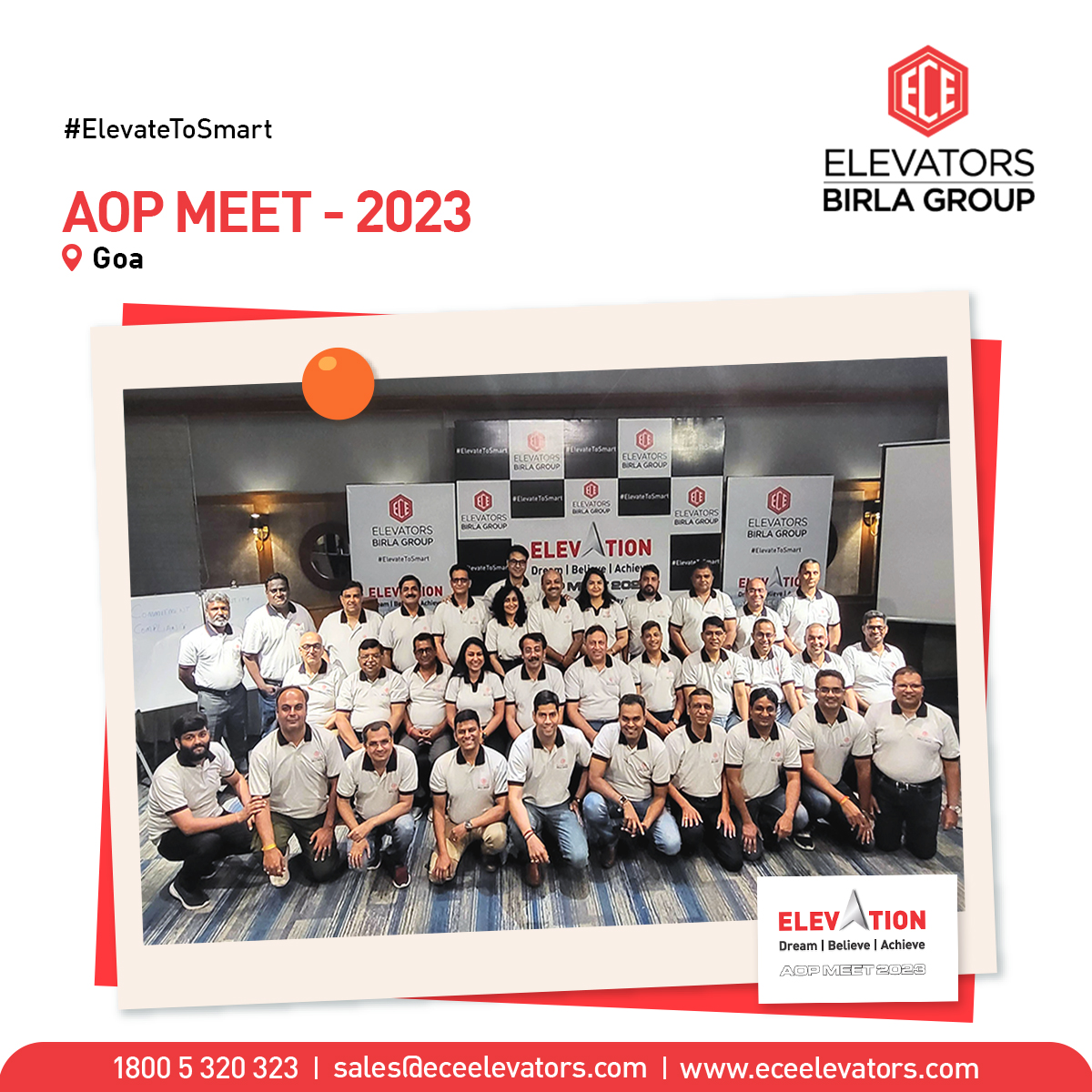 BirlaElevators's tweet photo. #ECEElevators, #BirlaGroup, takes flight to new horizons as we unite, reflect, and inspire at our #AOPMeet in #Goa. Together as a team, we elevate our spirits, ignite innovation, and embrace the future of #verticaltransportation.

#ElevateToSmart #ECE #AOPMeet #GoaGathering https://t.co/B3jkGOn159