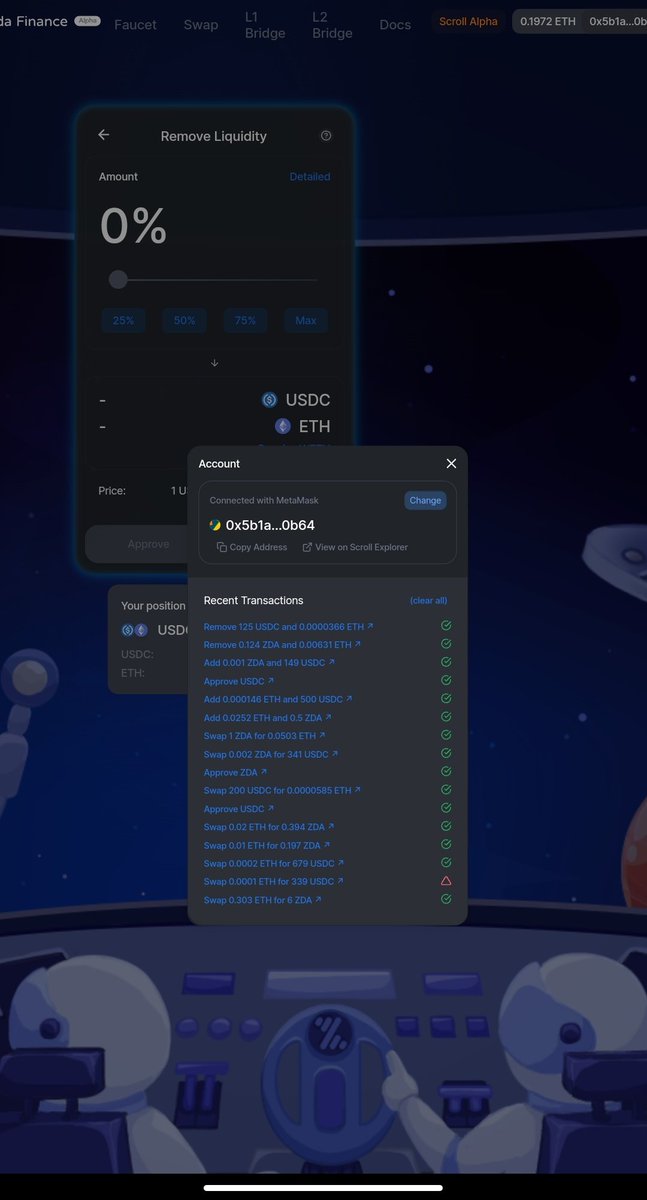 saeedkh86's tweet image. The best swap platform on Scroll network 😍😍🔥🔥🚀🚀💎💎

@ZadaFinance
@Scroll_ZKP
#zadafinance
#zada
#scroll

0x5b1aF1b1901CA9ef48e5Db98676722f709fB0b64