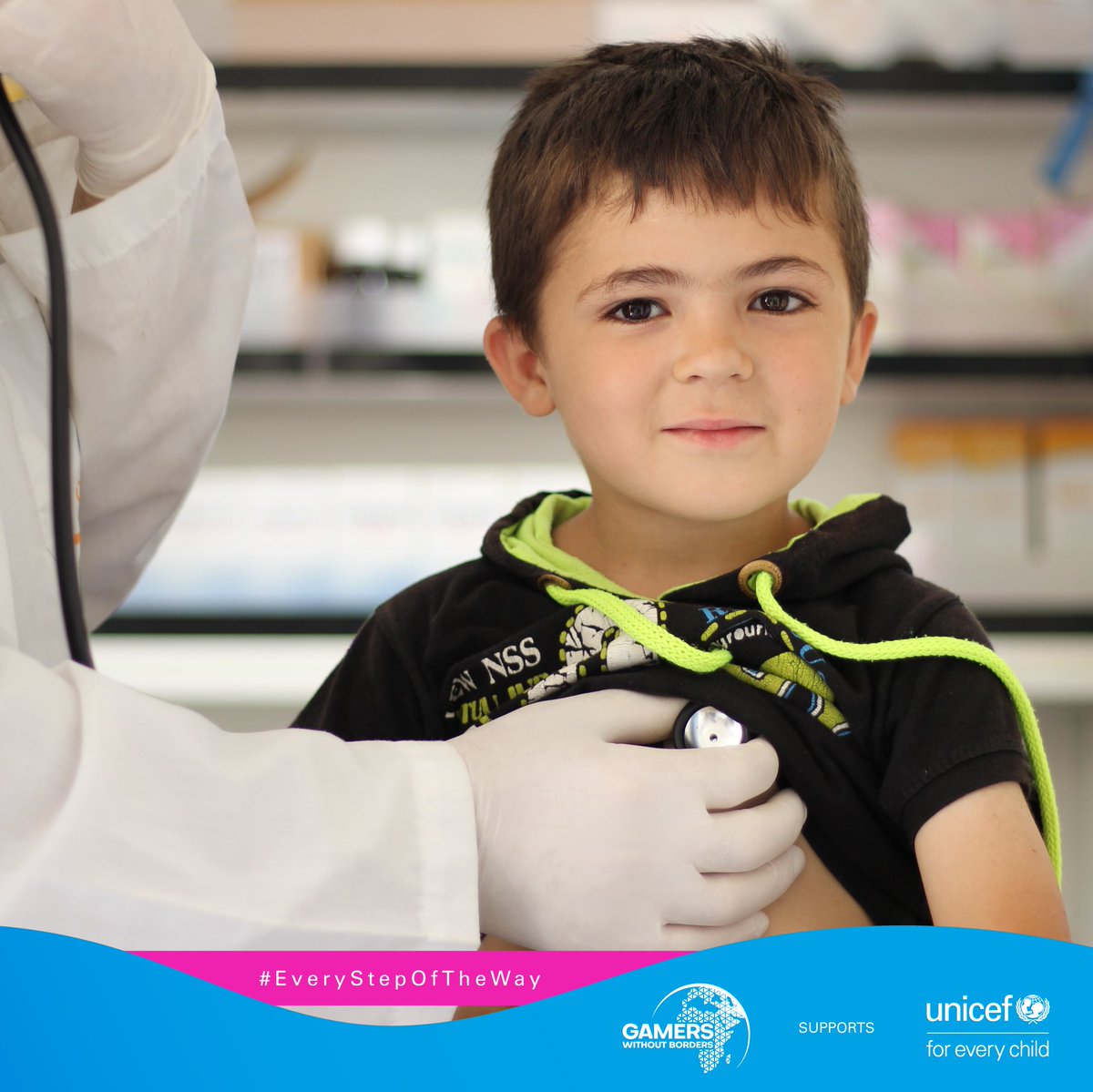 UNICEFGulf's tweet photo. Looking for yet another victory! Tune in to #RainbowSixSiege at @gwbps today!
If you’re not competing in @gwbps, you can still join #TeamUNICEF and support children in silent & forgotten emergencies.👇
https://t.co/uGlJAN8gD6
#EveryStepOfTheWay #GWBPS #GamingForGood https://t.co/mW7wVctY9r