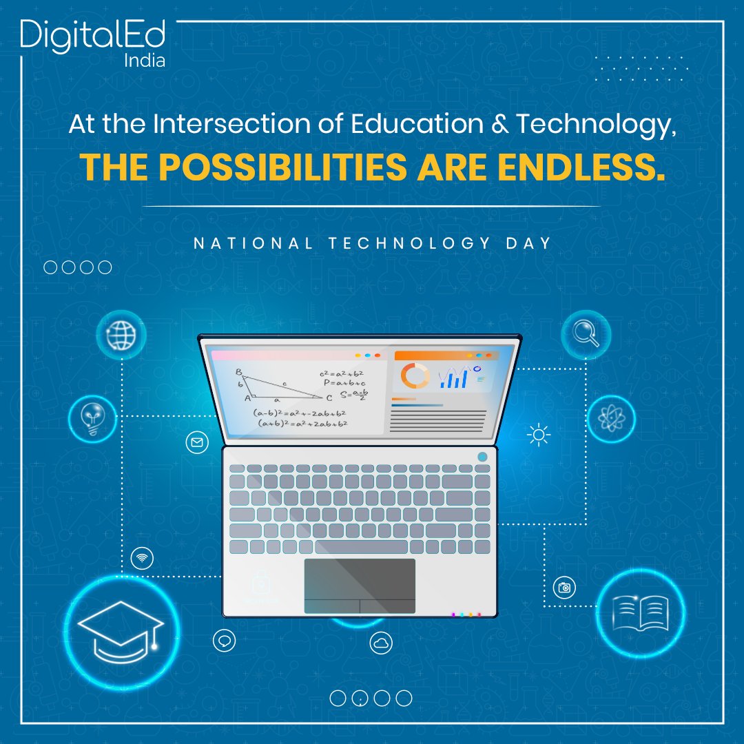 Today we celebrate the power of technology to transform education, ignite curiosity & empower the next generation of innovators.

At DigitalEd India, we're proud to be at the forefront of this movement.

Happy National Technology Day!

#NationalTechnologyDay #NTW2023