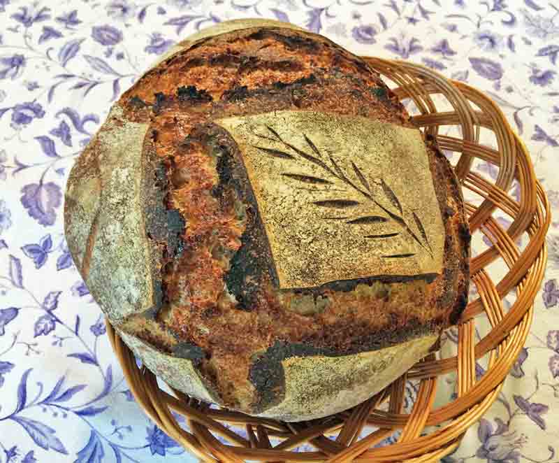 Multi-grain sourdough #bread made with home-milled flours August 8, 2018. #foodpic bit.ly/2PL9n5K