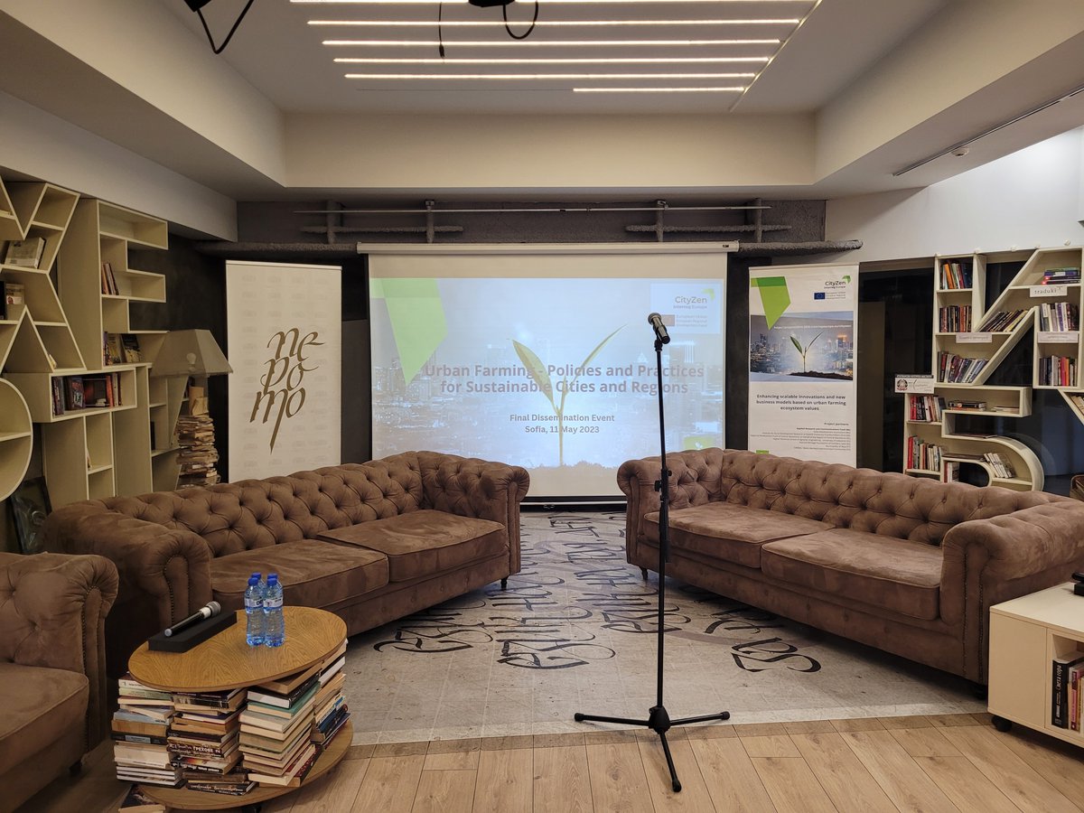 cityzeninterreg's tweet photo. Happening today and tomorrow: the final dissemination event of the #CityZen project in Sofia🌱💡We are hearing stories of inspiration from practice partners, about policy changes and action plans and from policy makers for boosting #urbanfarming in Europe https://t.co/DgW4hIhn1t
