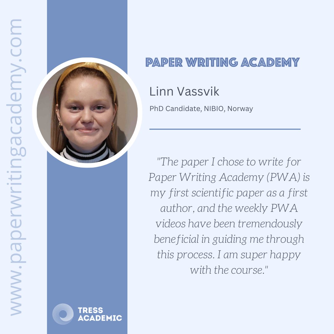 TressAcademic's tweet image. In #PaperWritingAcademy, we make sure that you get all the support you need to write your first “own” paper.

Thanks for your feedback, Linn!