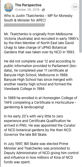 TaniaNugent's tweet photo. Quite a few people have been wanting to know about the background of the #PNG Foreign Minister. Here's a pretty good round up.

SOURCE: https://t.co/yHYFfZV9xh https://t.co/zjK2RKsdng