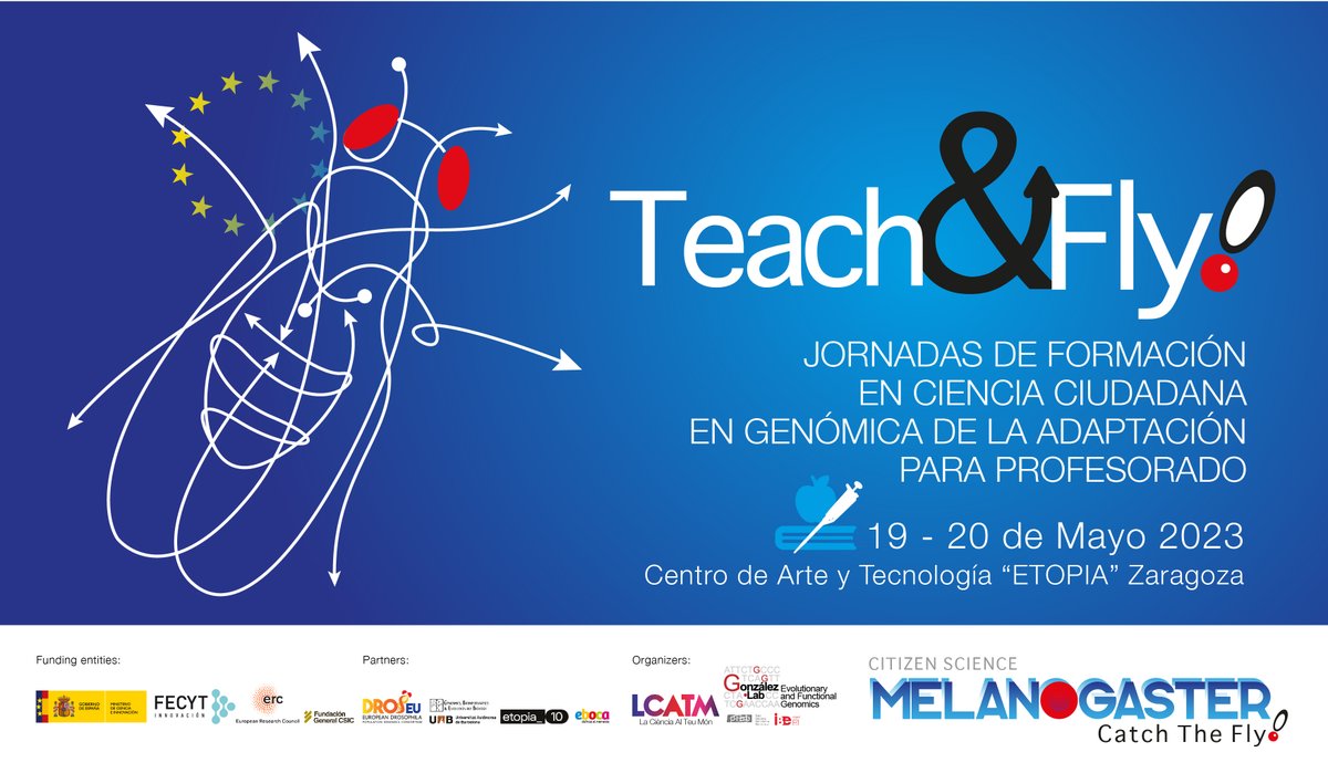 LaCiènciaAlTeuMón (@lcatmon) on Twitter photo 19-20 mayo en <a href="/etopia_/">Etopia: Emprendimiento, Innovación y Tecnología</a> #Zaragoza
Un nueva edición de la jornada de formación para #profesorado #TeachAndFly de #MelanogasterCTF #cienciaciudadana en #genómica de la adaptación de <a href="/LCATMon/">LaCiènciaAlTeuMón</a> <a href="/GonzalezLab_BCN/">Dr. Josefa González</a> (<a href="/CSIC/">CSIC</a>) <a href="/FECYT_Ciencia/">FECYT</a>
Últimas plazas!
Inscripción bit.ly/3nZhBwZ 19-20 mayo en <a href="/etopia_/">Etopia: Emprendimiento, Innovación y Tecnología</a> #Zaragoza
Un nueva edición de la jornada de formación para #profesorado #TeachAndFly de #MelanogasterCTF #cienciaciudadana en #genómica de la adaptación de <a href="/LCATMon/">LaCiènciaAlTeuMón</a> <a href="/GonzalezLab_BCN/">Dr. Josefa González</a> (<a href="/CSIC/">CSIC</a>) <a href="/FECYT_Ciencia/">FECYT</a>
Últimas plazas!
Inscripción bit.ly/3nZhBwZ