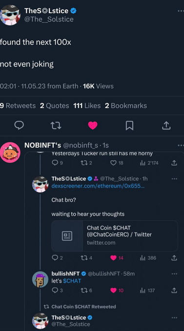 ChatCoinERC's tweet photo. We found the next 100x

It's $CHAT https://t.co/zFlAkoQ2rH