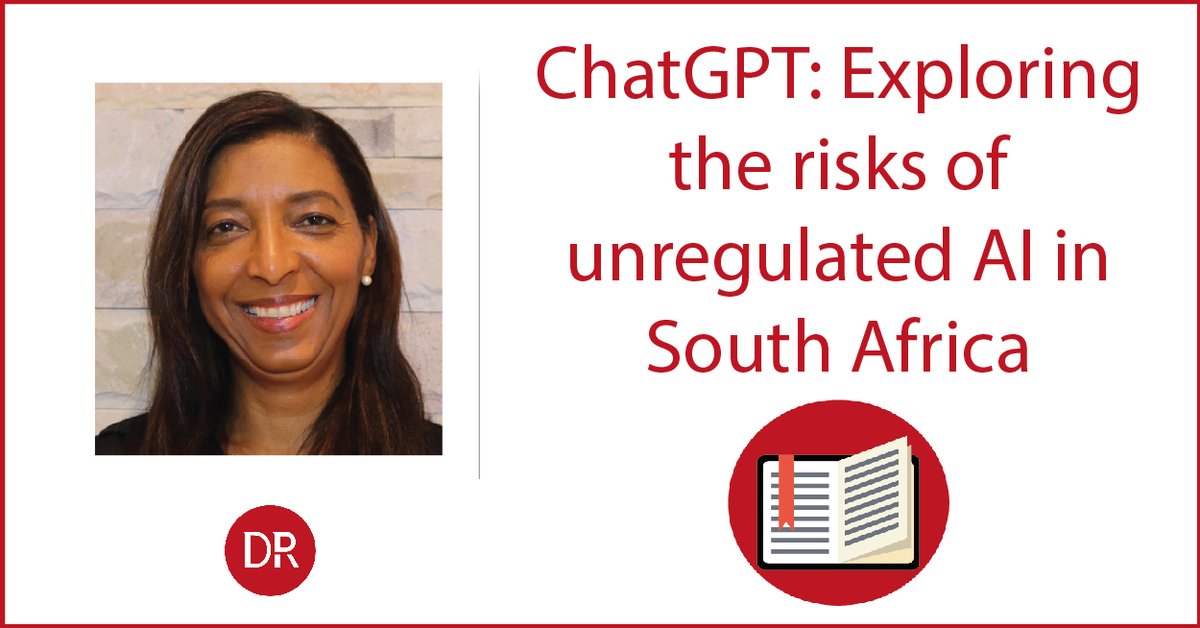 DeRebusJournal's tweet photo. In-house counsel for the Office of the Legal Services Ombud, Diana Mabasa, explores ChatGPT and the risks of unregulated AI in South Africa. https://t.co/OEmip56rEO https://t.co/WpRTlGzzmv