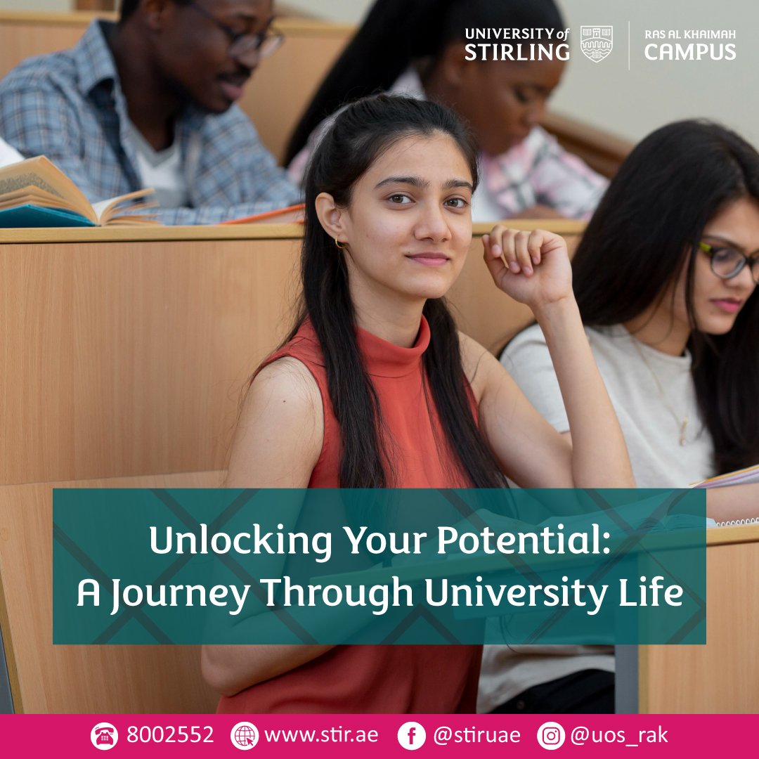 Life is an adventure, and your university years are no exception. We're here to support you every step of the way! 💙 

#UoS #universityofStirlingRAK #UniversityLife #ChaseYourDreams #quality #education #UAE #studyinUAE #educationmatters #BeHereBeStirling
