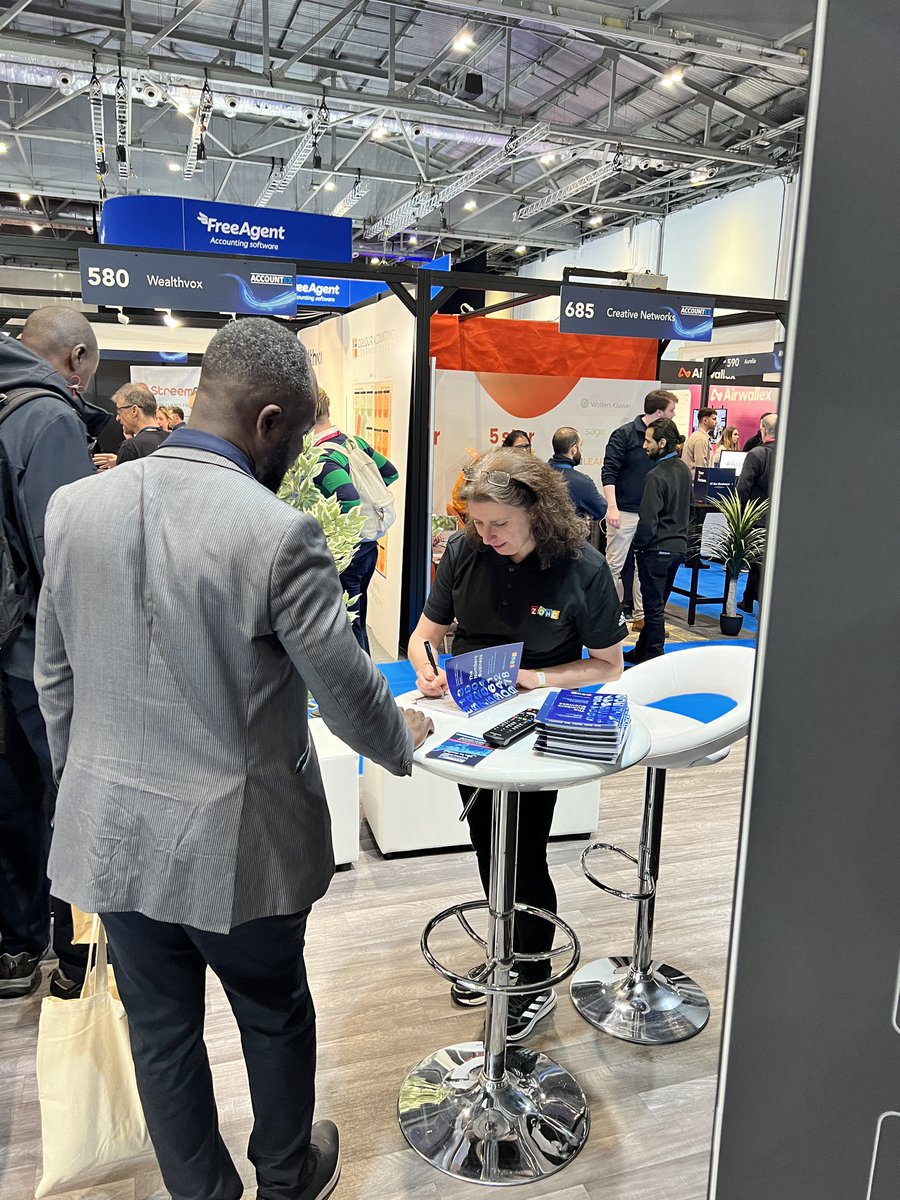 DellaHudsonFCA's tweet photo. Sorry I can't be at #Accountex today (I'm speaking elsewhere) but there are still some signed copies of The Numbers Business on @ZohoBooks stand 684 so drop by and say hello to the team https://t.co/Fui33nUZKN