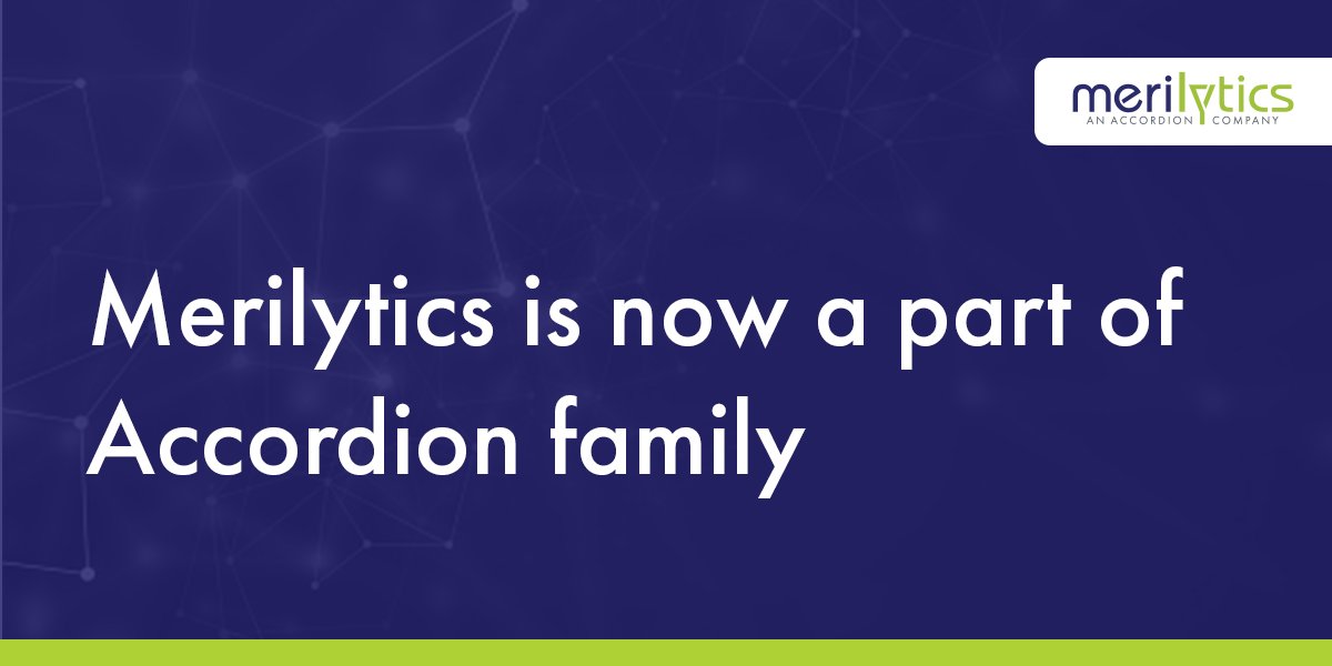 merilytics's tweet photo. Merilytics is now a part of @Accordion. 

As we embark on this new journey, we would like to thank all our clients, partners and employees, whose incredible support and trust has been an important factor in our growth journey.

Check the link for details https://t.co/PM4XsMHZ5n https://t.co/26PwVPEwGK