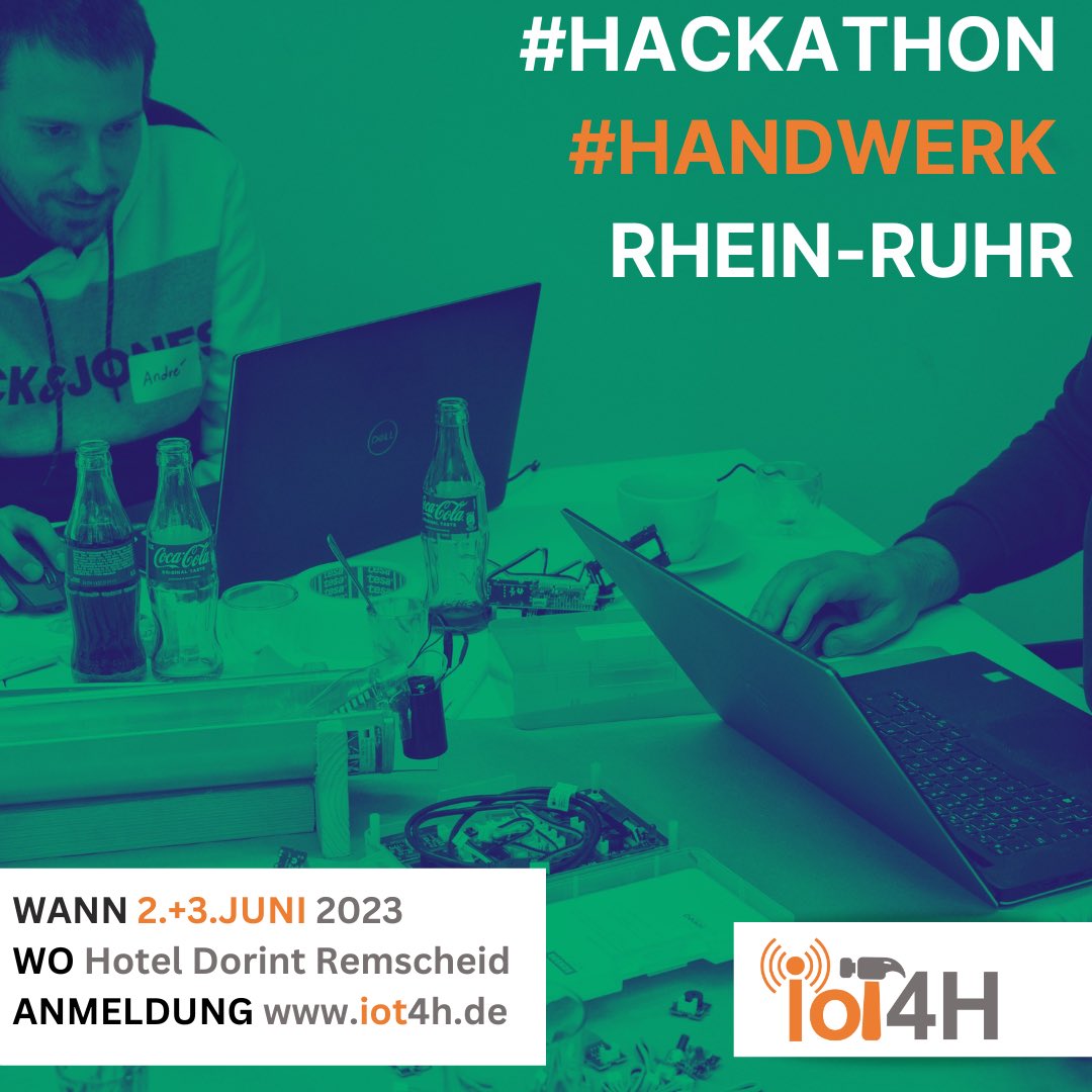 TMDTWuppertal's tweet photo. @IoT4H_ Es wartet wieder ein erstklassiger #Hackathon auf #Handwerker! Meldet Euch an &amp; kommt am 2.+ 3. Juni vorbei! https://t.co/Z48dG0bJWf