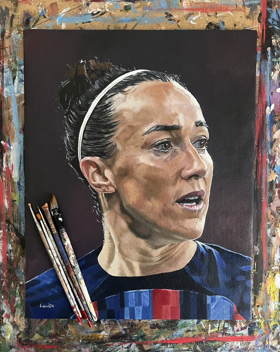 louisecobbold79's tweet photo. My painting of @LucyBronze MBE 🏴󠁧󠁢󠁥󠁮󠁧󠁿 for the @Topps_UK UEFA #LivingSet 👩‍🎨

🔗 https://t.co/esAj0NROgH

#uwcl #fcbfemeni #lionesses #thehobby https://t.co/MO8cmPjmMH