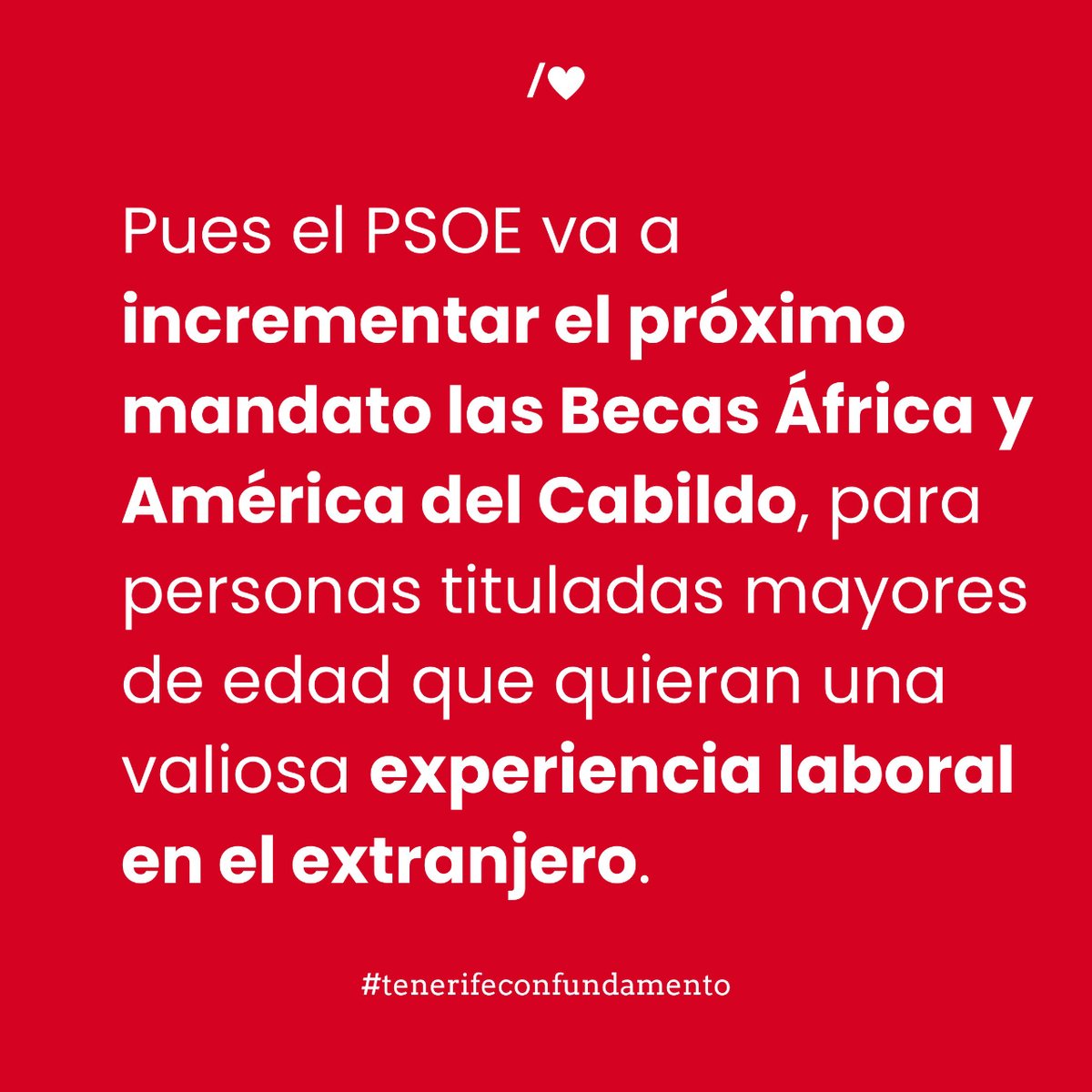 Tenerife empieza aquí, pero se extiende allá donde ayudamos a nuestra ciudadanía para que tenga una vida llena de oportunidades #tenerifeconfundamento #cabildotenerife #psoetenerife #tenerife