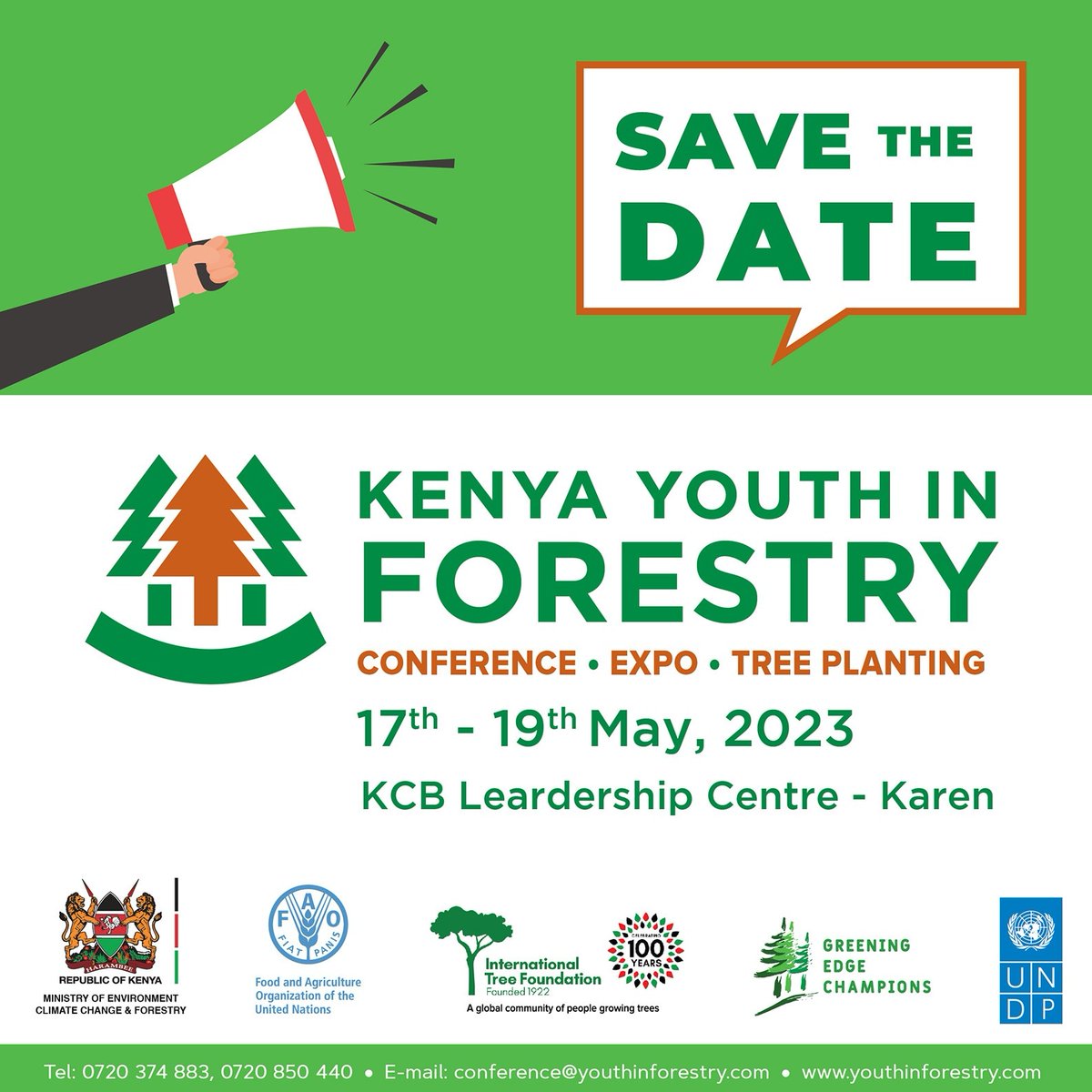 One Week to Go!

To the Kenya Youth In Forestry Conference, Expo &amp; Tree Planting Campaign.
