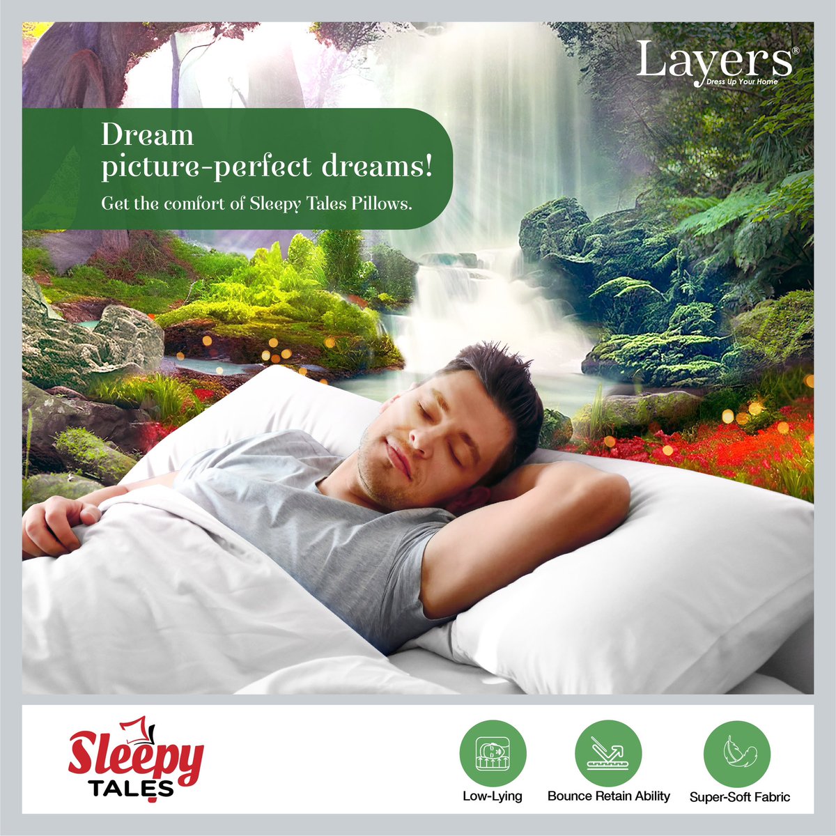Perfect support pillows that take you off into dreamland. Try out the Sleepy Tales pillows from Layers, a joy to experience.
#Softpillows #pillowrange #newcollection #SleepyTalesPillows #comfortable #homedecor #Bedsheets #Towels #pillows #comforters #DressUpYourHome #layers