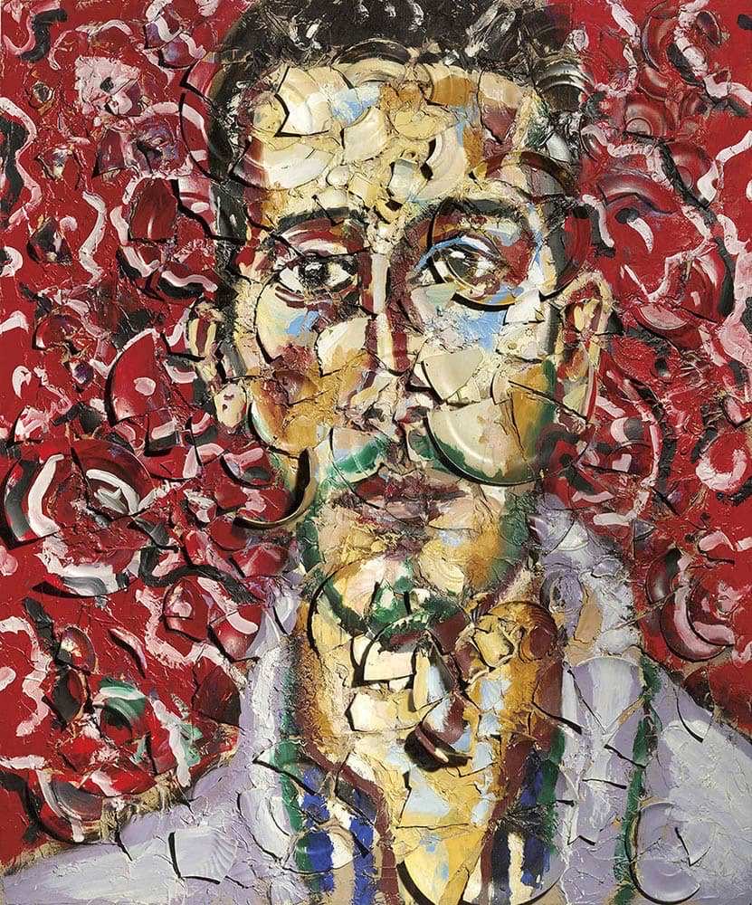 FrankMalfitano's tweet image. PAINTING OF THE DAY: MARC FRANCOIS AUBOIRE, 1988 by #JulianSchnabel #painting #portrait #AmericanArtist #filmmaker #1980s