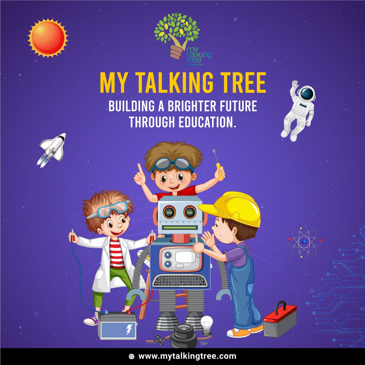 On National Technology Day, we recognise the incredible impact that technology has on education and our world.

#Mytalkingtree #mrdudu #betterfuture #brightstudents #robotictree #InteractiveLearning #RoboticTeacher #TechnologyinEducation #hyperactivekids #VirtualTeacher