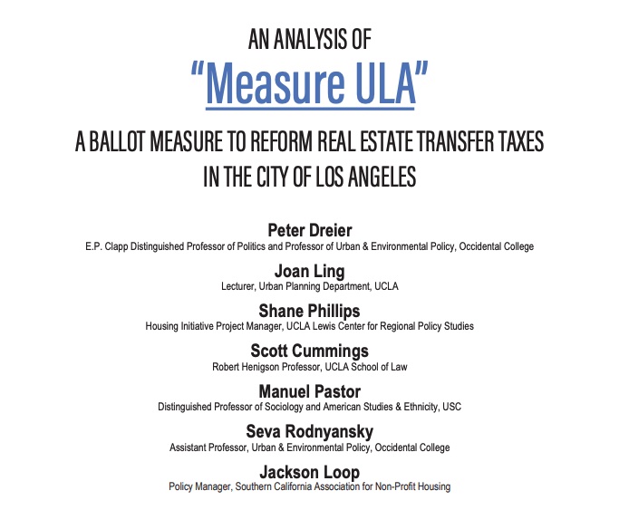 Lying Professors: I would like to bring attention to the dishonesty of the professors who authored the UCLA white paper Analysis of Measure ULA and misled the public regarding the effects of the ULA "Mansion" Tax.

In each of these examples, they provide the price of the land,