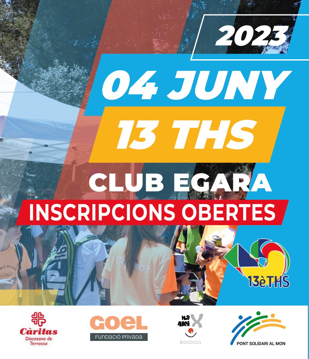THSolidari's tweet photo. Tots junts fent esport #perunabonacausa💪🏼Hockey, pàdel, tennis, cursa, caminada i altres activitats al #13THS 🎾🏃🏻♀️🏑
Apunta't a la teva activitat preferida👉🏼https://t.co/mKphixLuVi
Recorda que demà és l'últim dia per obtenir el 10% de descompte!
#elsolidari #esport #Terrassa https://t.co/5WBjWNZOLQ