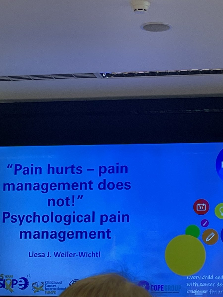 Liesa…. Great title talk in a session on pain assessment and management @SIOPEurope #SIOPEurope23 @WorldSIOP