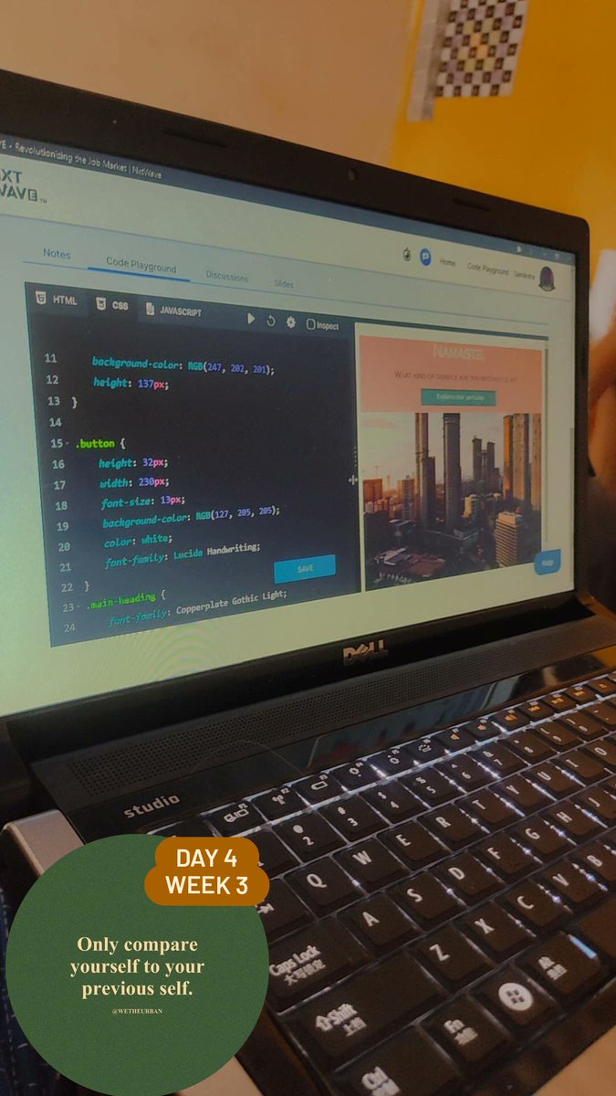 alostcookiehehe's tweet image. #CODETOWINCHALLENGE
YAY!!
💻🤎
Week 3
Day 4 

Really enjoyed styling using css properties!
#ccbpian 
#nxtwave 
#rahulattuluri 
#ccbp4.0
#learning #css 
#htmldeveloper 
@rahulattuluri
@sashankreddy07 
@nxtwave_tech