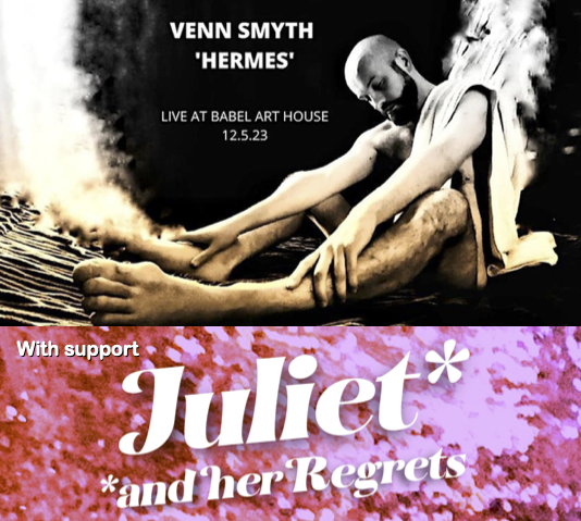 This Friday, 12 May, I'm supporting saxy <a href="/vennsmyth/">Venn Smyth 💜🎷🕺🏼</a> for the 'Hermes' launch party! At Babel Art House <a href="/ArtBabel/">BabelARTHouse</a>, London! outsavvy.com/event/14069/ve…