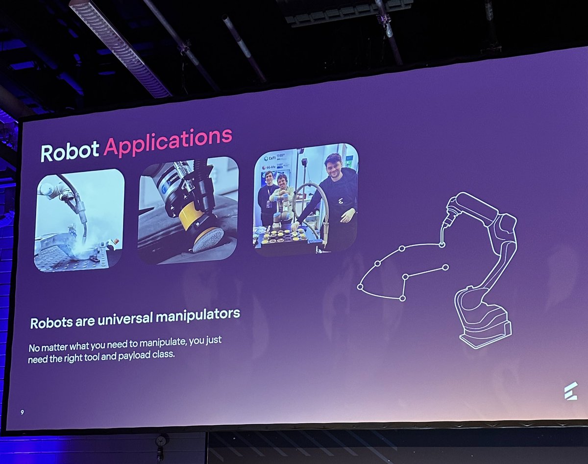 MirjamBauer (@mirjambauer) on Twitter photo #fhx23 Beyond Health: A look outside the industry's box
👉 Georg Püschel, Gründer <a href="/wandelbots/">Wandelbots</a>, demokratisiert die industrielle Robotik über eine App (mit zahlreichen Applikationen) und einen Pen können diverse Lösungen automatisiert werden.
Bild 4: zb Reinigung oder Schokodeko) #fhx23 Beyond Health: A look outside the industry's box
👉 Georg Püschel, Gründer <a href="/wandelbots/">Wandelbots</a>, demokratisiert die industrielle Robotik über eine App (mit zahlreichen Applikationen) und einen Pen können diverse Lösungen automatisiert werden.
Bild 4: zb Reinigung oder Schokodeko)
