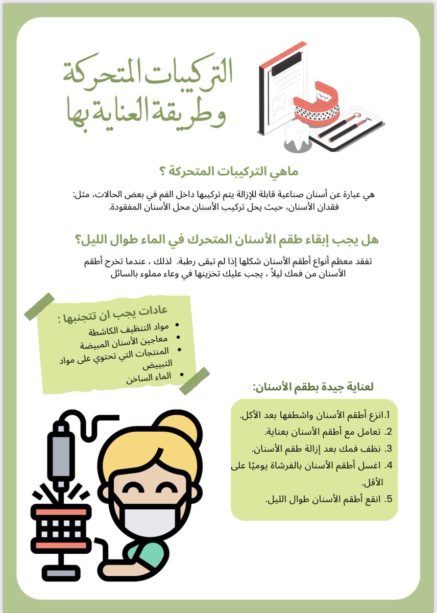 طريقة العناية بتركيبات المتحركة