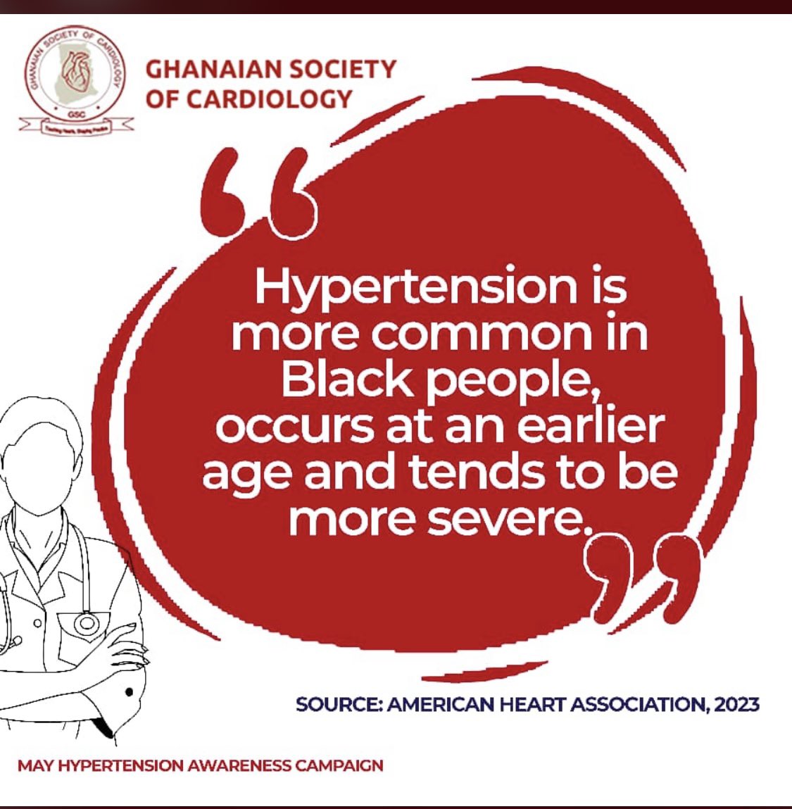 Did you know that being black is a significant risk factor for hypertension? #Hypertension #BlackHealthMatters