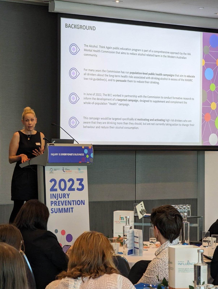 Injury Matters (@injurymatters) on Twitter photo Allison Granger from <a href="/TheBCC_Org/">The Behaviour Change Collaborative</a> is tackling the challenge of how to get those in the community who already #know they should reduce their drinking into actioning that reduction. If you could describe #alcohol as a person - what would you say? #InjurySummit23 Allison Granger from <a href="/TheBCC_Org/">The Behaviour Change Collaborative</a> is tackling the challenge of how to get those in the community who already #know they should reduce their drinking into actioning that reduction. If you could describe #alcohol as a person - what would you say? #InjurySummit23