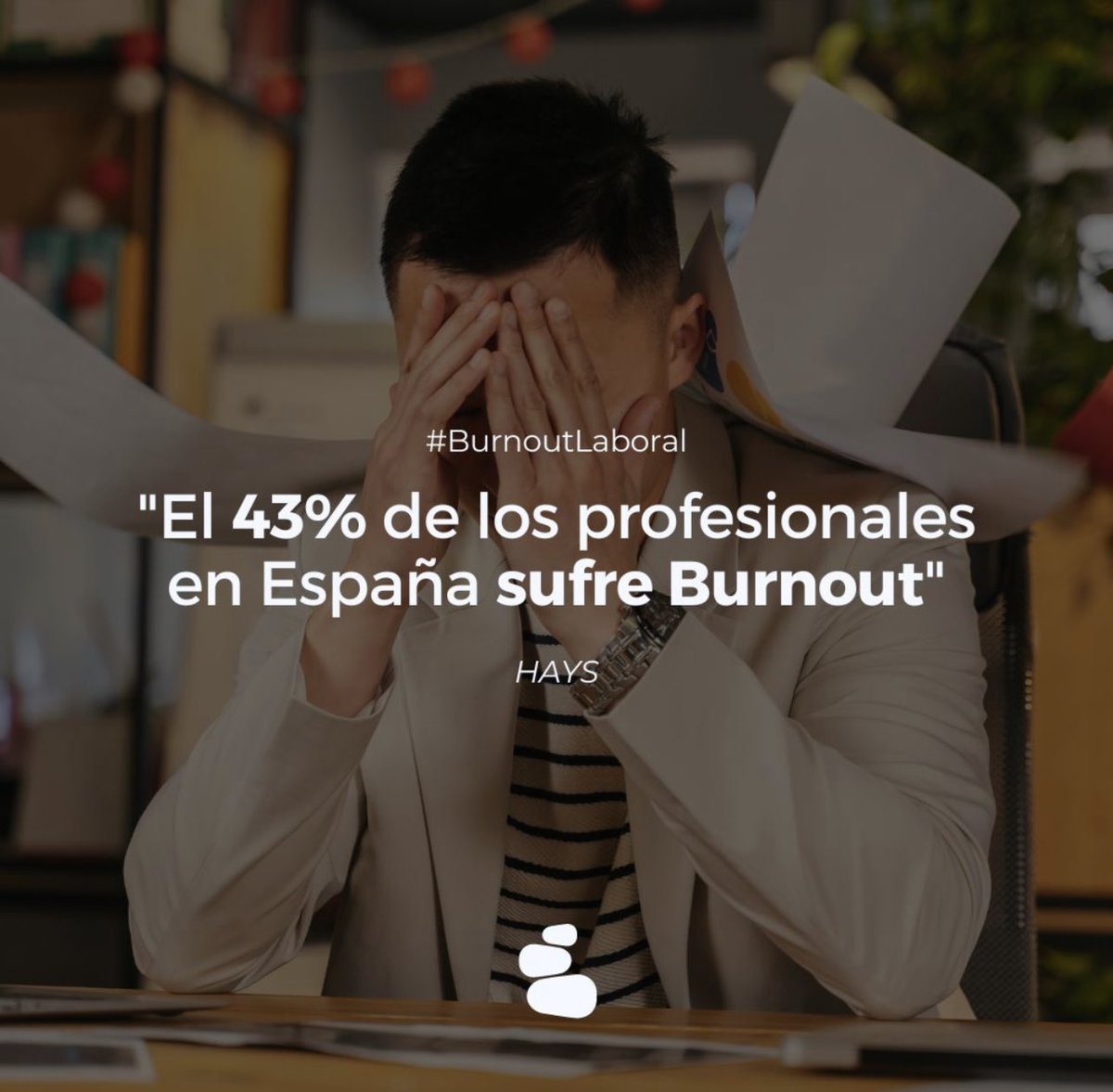 wellbeing_space's tweet photo. "El 43% de los profesionales en España sufre Burnout".

Burnout o también llamado "Síndrome del trabajador quemado".

#wellbeingspace #saludmental #saludlaboral #bienestarcorporativo #RRHH https://t.co/pY6jorW2Ak