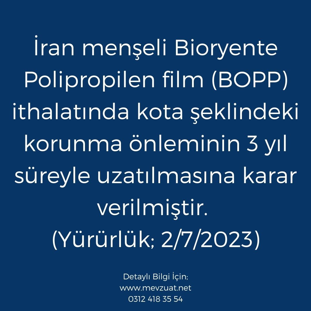 Detaylı Bilgi İçin;     
mevzuat.net 

#gümrük #gümrükmüşavirliği #ticaretbakanlığı #mevzuat #ithalat #ihracat