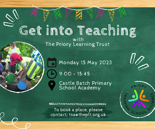 Still time to sign up for our Get Into Teaching school experience days tomorrow and Monday - details below.  Please email tsa@theplt.org.uk to reserve your space <a href="/_TPLT_/">The Priory Learning Trust</a> <a href="/_TKASA/">The King Alfred School an Academy</a> <a href="/principalcbpsa/">Principal CBPSA</a> <a href="/LisaDadds/">Lisa Dadds</a> <a href="/MrGMorrison/">Gregg Morrison</a>