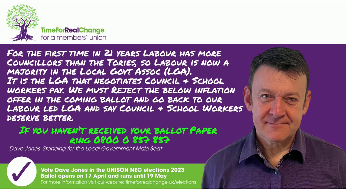 JonesWintersong's tweet image. Labour now have a majority of Councillors in the LGA, but if we are to win fair pay rises, we also need to elect a strong leadership in our union #TimeForRealChange