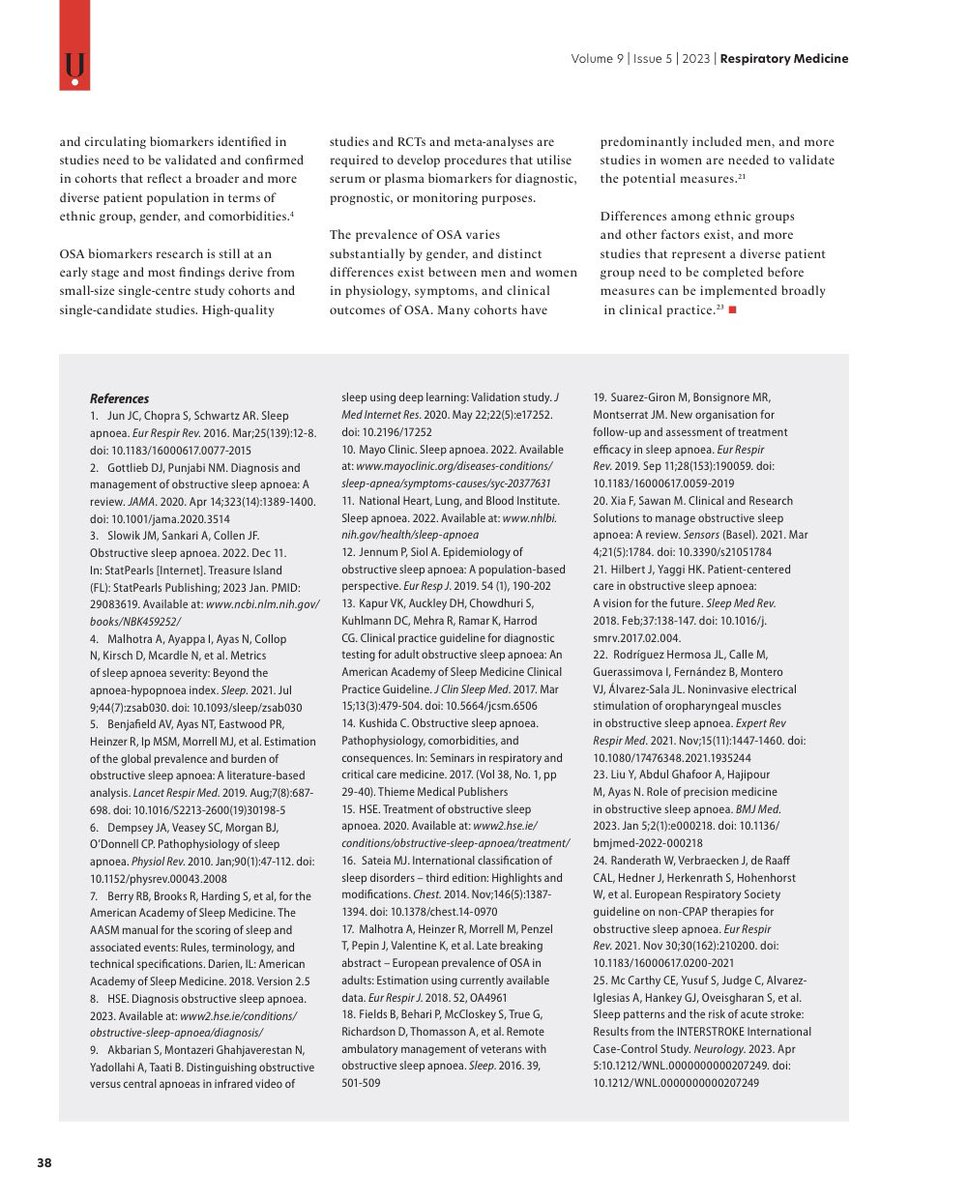 #SleepApnoea is characterised by repetitive pauses in breathing during sleep caused by airway occlusion or altered control of breathing. Untreated, it can result in serious health complications. Read more about sleep apnoea in my article in #Update journal medicalindependent.ie/clinical-news/…