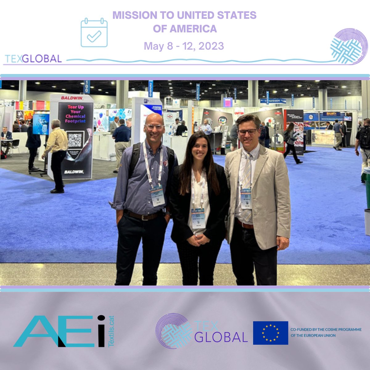 textils_cat's tweet photo. We are in Atlanta, visiting @techtextilNA together with our members.
#texglobal #internationalization #advancedtextiles #technicaltextiles
#texfire #pontaurellyarmengol #velutexflock https://t.co/zUFWfOp0Lr