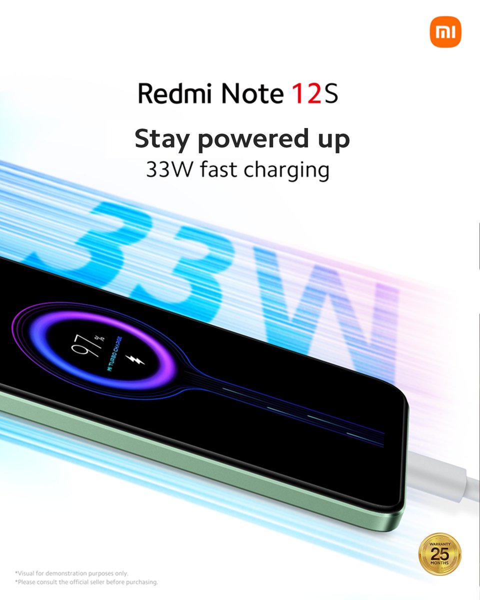 Xiaomi_Kenya's tweet image. Experience the sweetness of hassle-free charging with #RedmiNote12S! 🔋 In just a few moments, your phone will be fully charged and ready to enjoy all the amazing benefits it offers.

Get ready to savor every moment with the Redmi Note 12S.