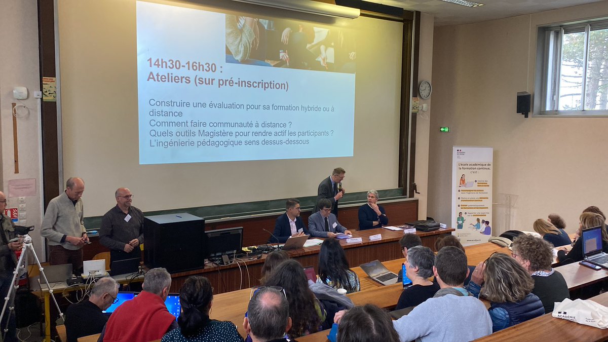 Ouverture du deuxième séminaire de l’EAFC avec Philippe Velten, Cédric Petitjean, Guillaume Lion et Lionel Crognier. Retransmission en direct par <a href="/DrneBFC/">DRANE Bourgogne-Franche-Comté</a> <a href="/AcademieDijon/">Académie de Dijon</a> #formation #hybridation