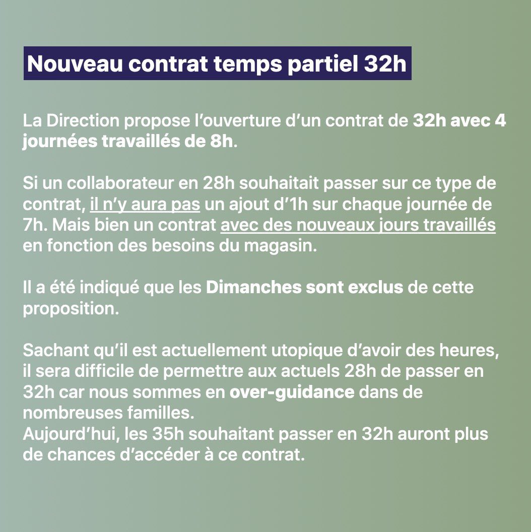 Accord temps de travail Apple Retail France