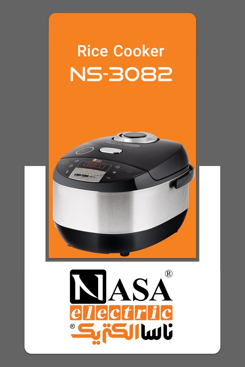 پلوپز چند کاره ناسا الکتریک مدل NS-3082
دارای توان مصرفی 760 وات
ظرفیت دیگچه پخت برابر 4.5 لیتر
عملکرد گرم نگه‌دارنده حداکثر تا 12 ساعت
دیگچه پخت با پوشش نچسب DAIKIN
عملکرد پیش تنظیم زمان پخت حداکثر تا 24 ساعت

nasa-electric.com/rice-cooker-sl…