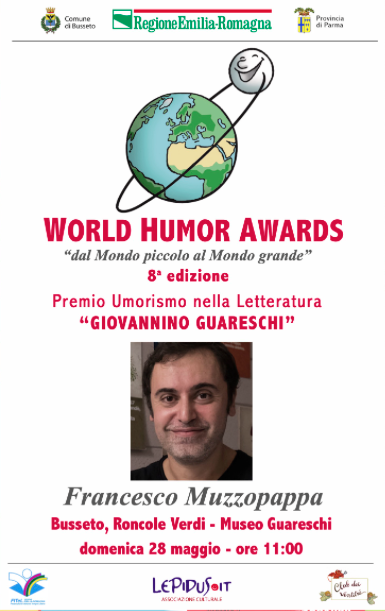 Congratulazioni al nostro caro @Muzzopappa che ha vinto il Premio Umorismo nella Letteratura “Giovannino Guareschi”! La premiazione si svolgerà domenica 28 maggio alle ore 11 al Museo Guareschi di Busseto, Roncole Verdi.