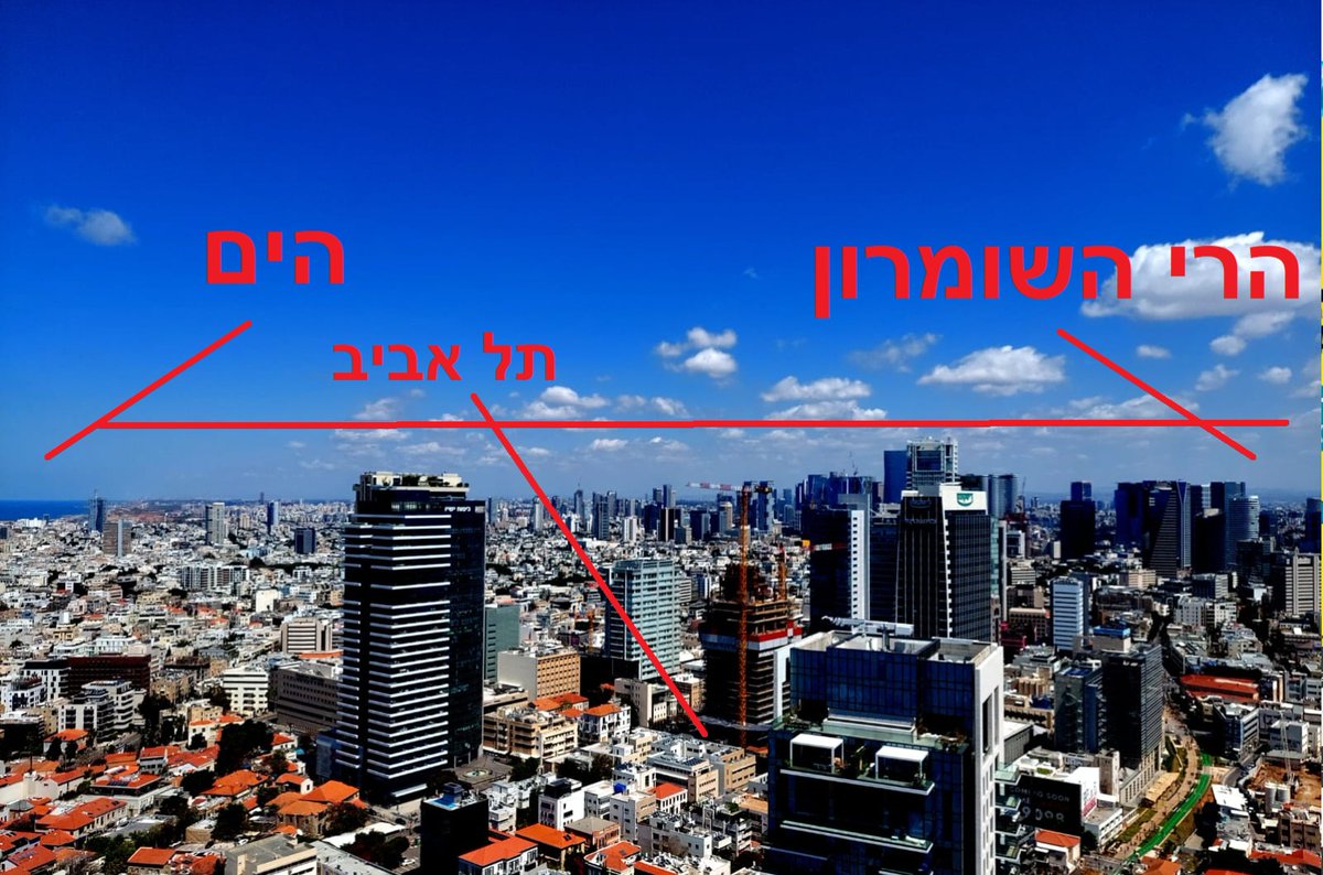 TopazDoitschRam's tweet photo. חשוב הסברתית להראות מתוך גוש דן איפה "יו"ש" וחשיבות ההגנה על המרכז מטילים. פה צולם ממגדל נווה צדק. אין טיולי בית ספר לשומרון, בחדשות מתואר כהרי החושך בשם "הגדה". בכל פגישה חשובה לחפש את הצד המזרחי ולהגיד "שם השומרון". כשאנשים מבינים כשהם הבאים בתור להיות "עוטף" השיח משתנה. https://t.co/j3RfqsuPOC