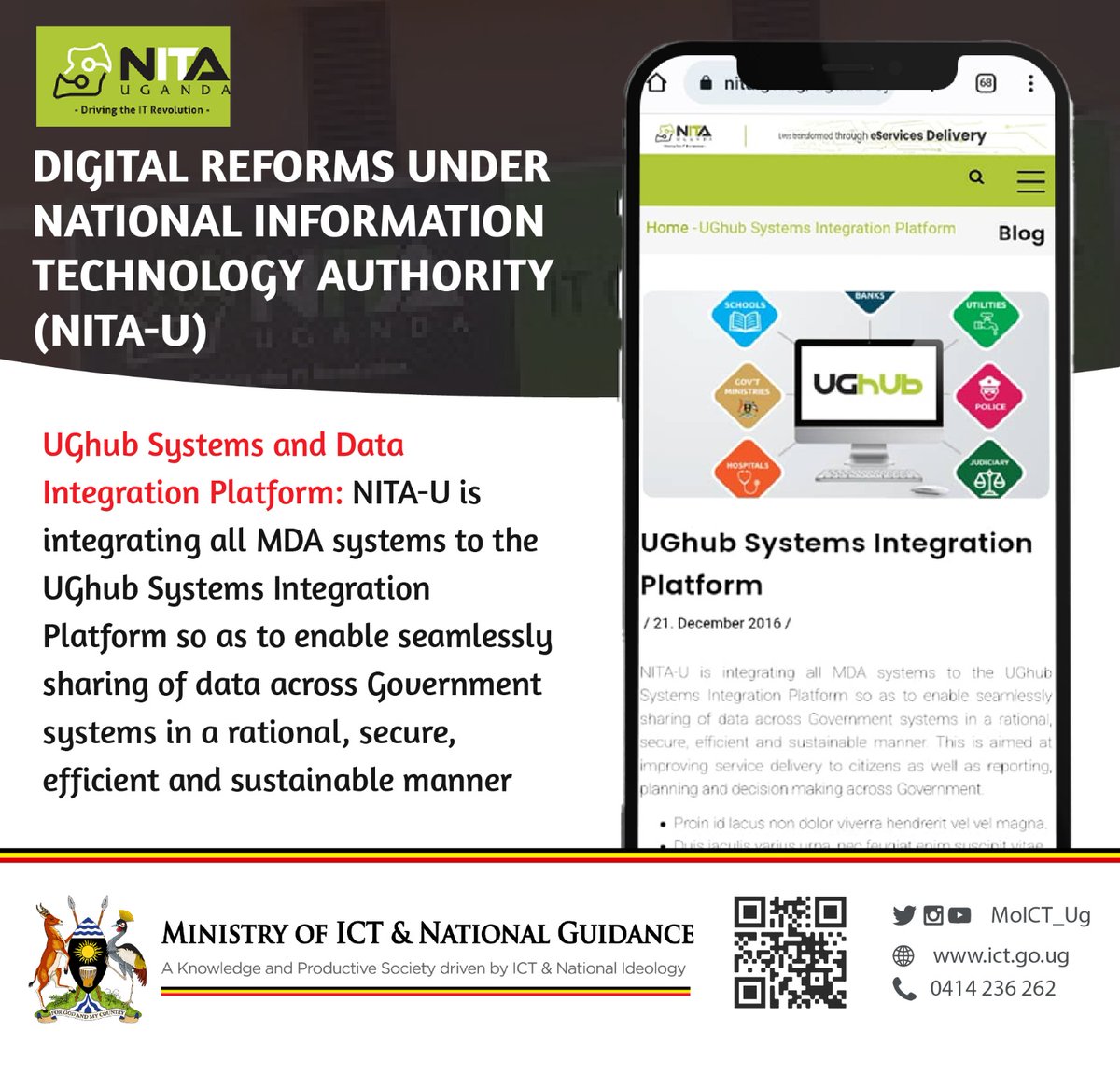 UGhub systems provide services like:
✅API management( A set of protocols to build & integrate application s/w)
✅Identity Access management
✅Semantic &systems catalogue
✅Reporting analytics & IOTs( Evaluating data generated & gathered by IOTs)
#DigitzeUg @MoICT_Ug @NITAUganda1