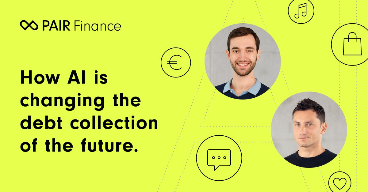 👉What can AI do for the #debtcollection industry?
👉How can one #balance the use of AI and #humanexpertise in debt collection?

We asked our CTO Dmitry Sharkov and our Team Lead Data Science Maxime Kaniewicz:
🇬🇧pairfinance.com/en/aidebtcolle…
🇩🇪pairfinance.com/ki-im-inkasso/