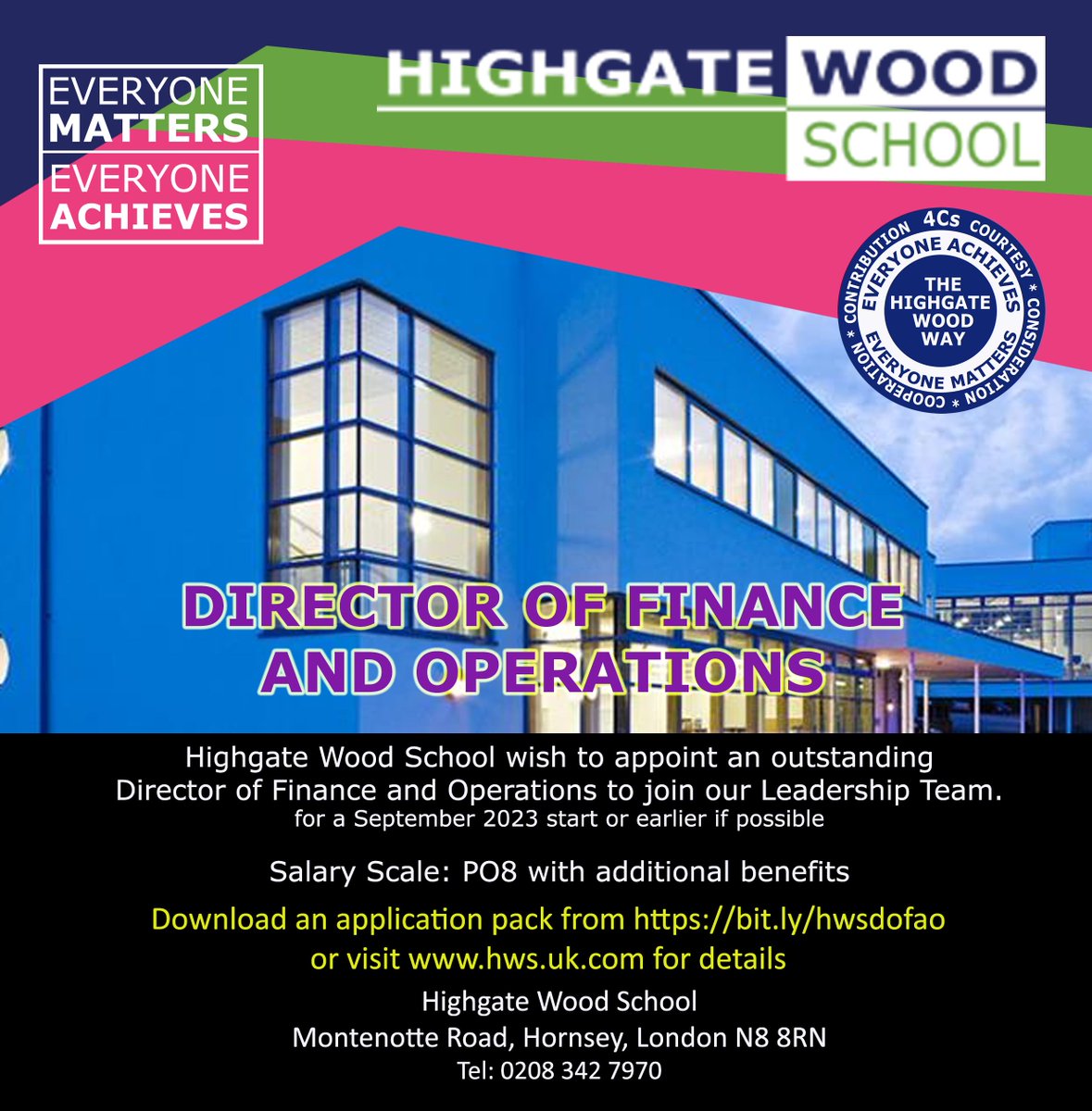highgatewood's tweet photo. We are seeking to appoint a Director of Finance and Operations to join our Leadership Team for September (or earlier if possible).  Fantastic opportunity to play a leading role at a great school.
Download an application pack here: https://t.co/Cr5iS2zL3b https://t.co/jy1ucg6Irm