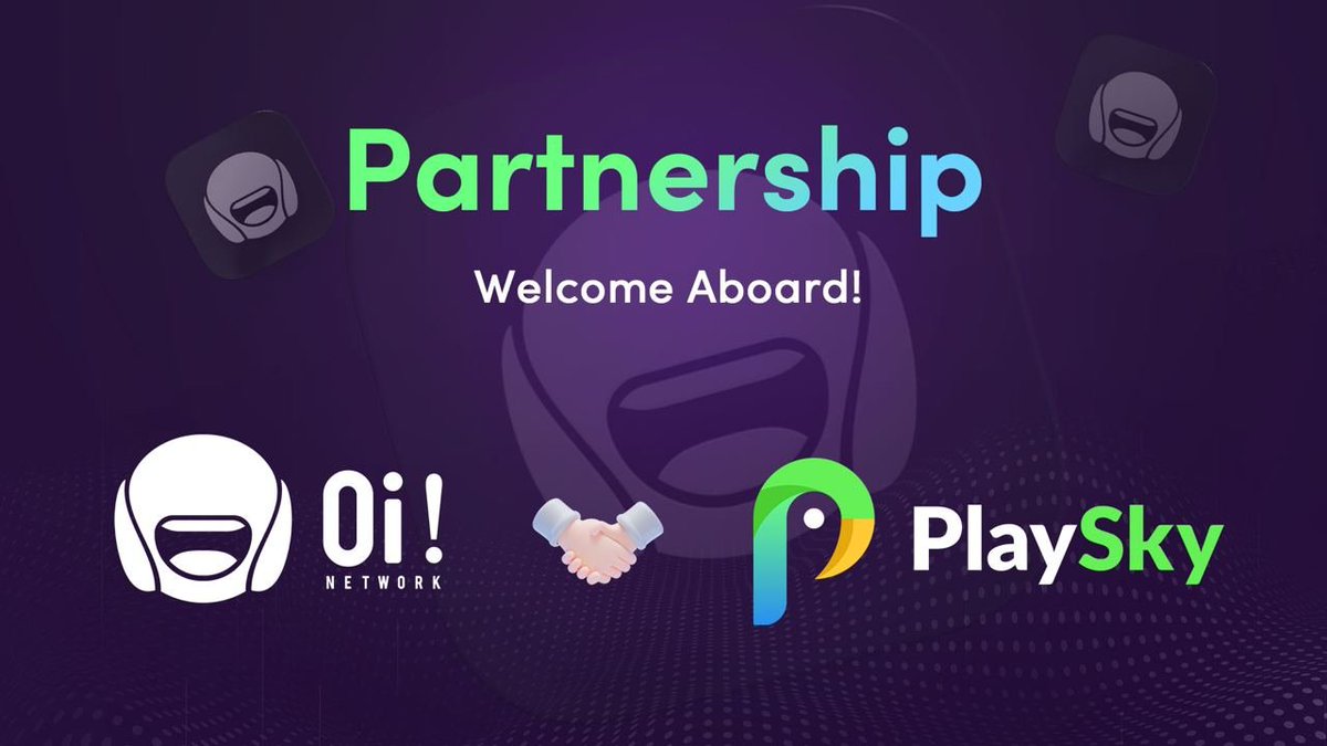 playskyio's tweet photo. We're glad to announce a new partnership with @OiNetwork_xyz 👏👏
Oi! Network is a mobile Web3 social task app on #Polygon where users can complete gigs & get rewards
#Polygon #OiNetwork #PlaySky #Launchpad https://t.co/TAttzsSoEj